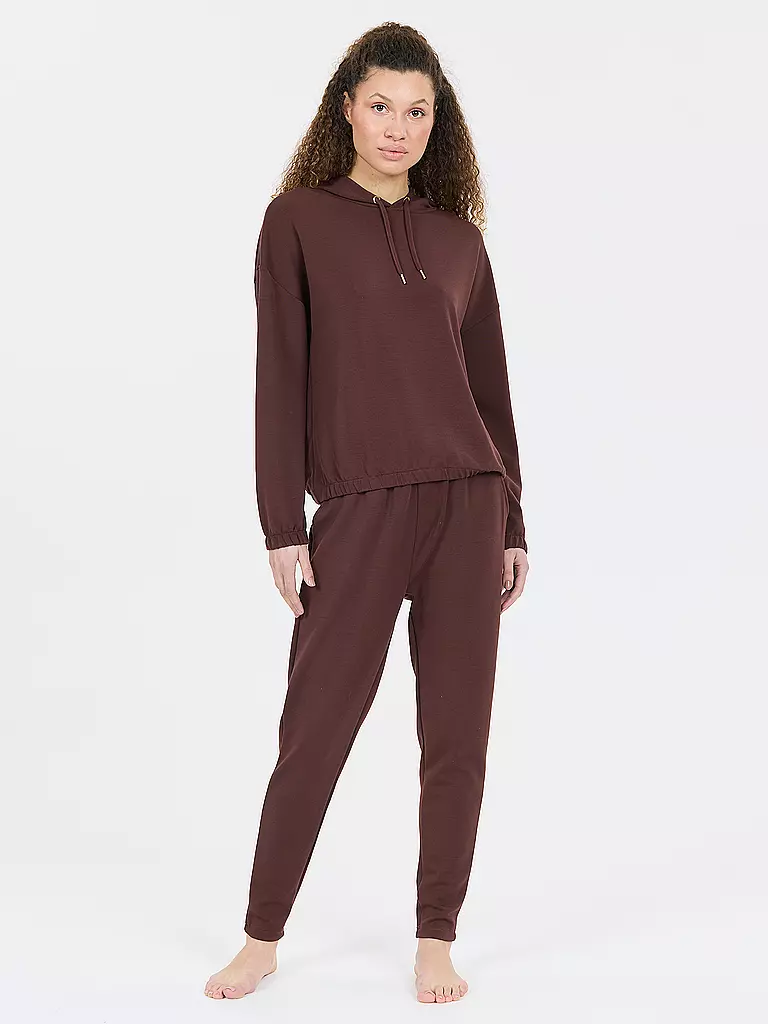 ATHLECIA | Damen Fitnesshoodie Namier | Rouge foncé