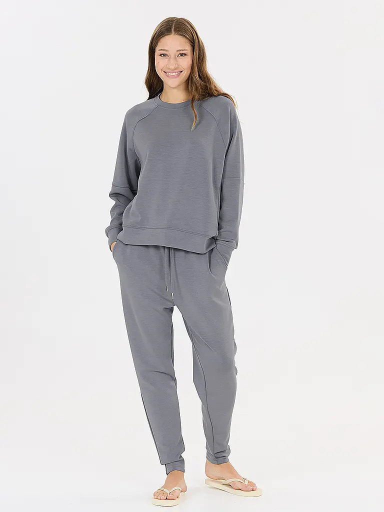 ATHLECIA | Damen Fitnesssweater Jacey Crew Neck | Gris