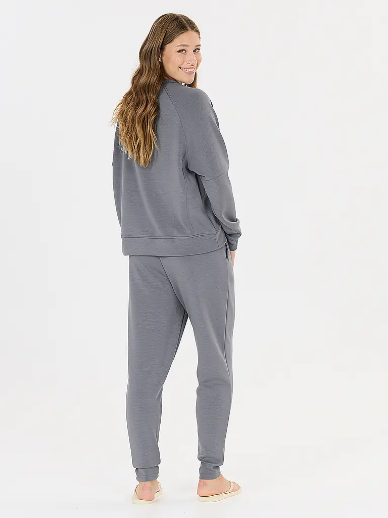 ATHLECIA | Damen Fitnesssweater Jacey Crew Neck | Gris