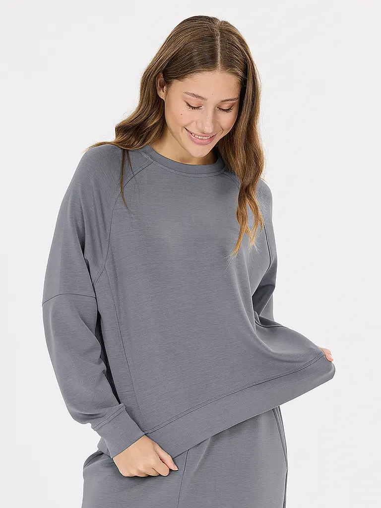 ATHLECIA | Damen Fitnesssweater Jacey Crew Neck | Gris