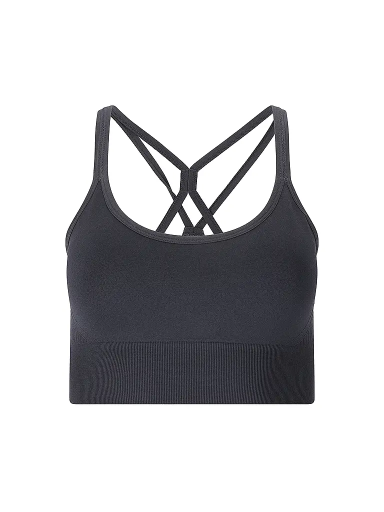 ATHLECIA | Soutien-gorge de sport sans coutures Foan à maintien léger pour femmes | Bleu foncé