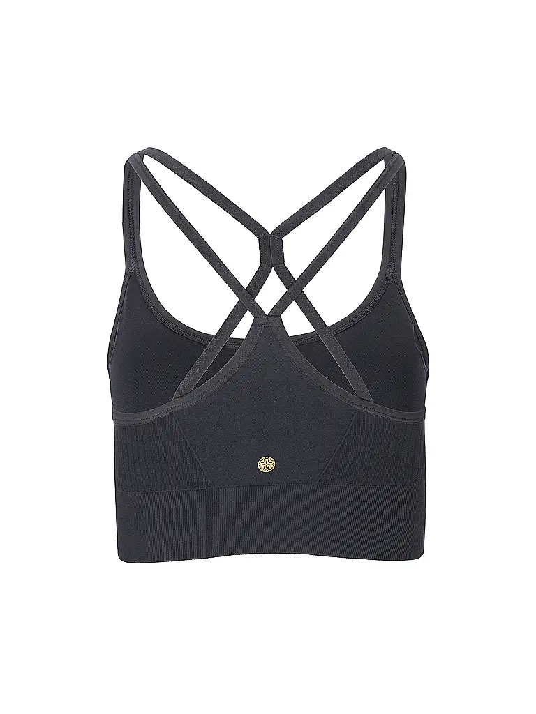ATHLECIA | Soutien-gorge de sport sans coutures Foan à maintien léger pour femmes | Bleu foncé