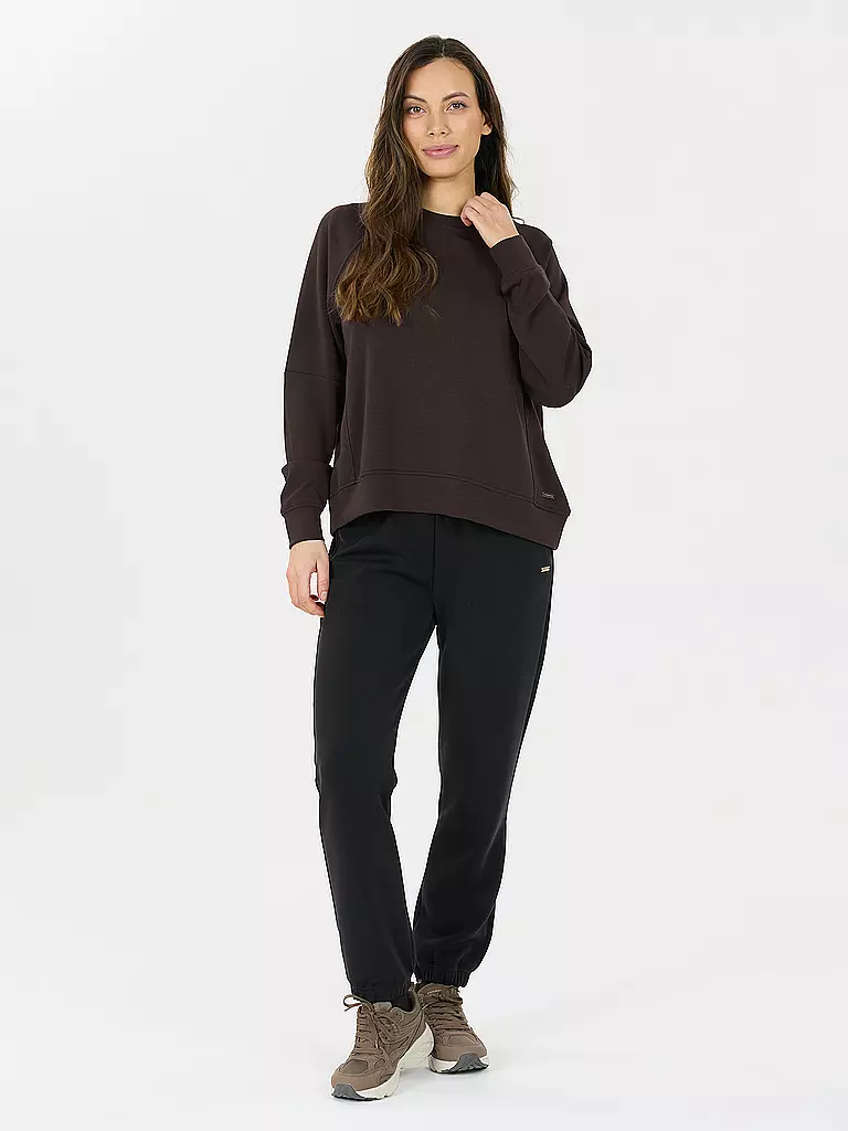 ATHLECIA | Sweat de sport Jacey à col rond pour femmes | Marron