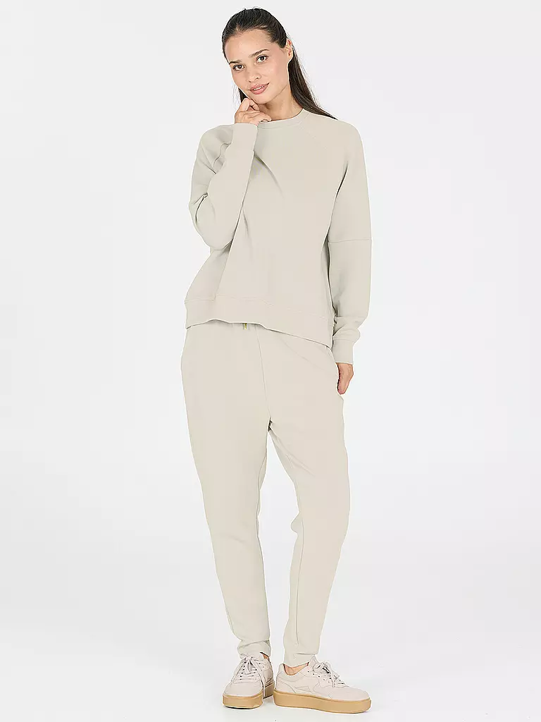 ATHLECIA | Sweat-shirt de sport pour femmes Jacey à col rond | Beige