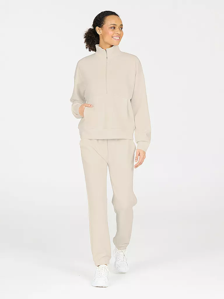ATHLECIA | Sweat-shirt Femme Jillnana Demi-Zip | Crème