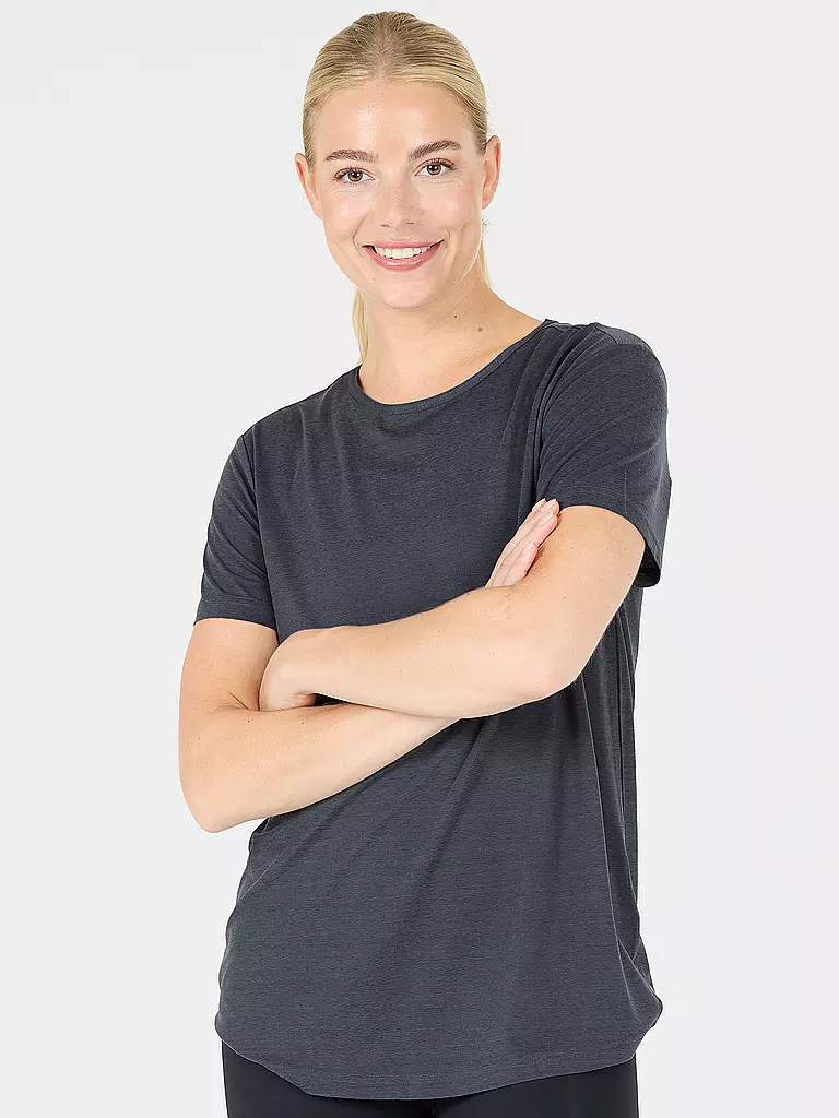 ATHLECIA | T-shirt de fitness Lizzy pour femmes | Bleu foncé