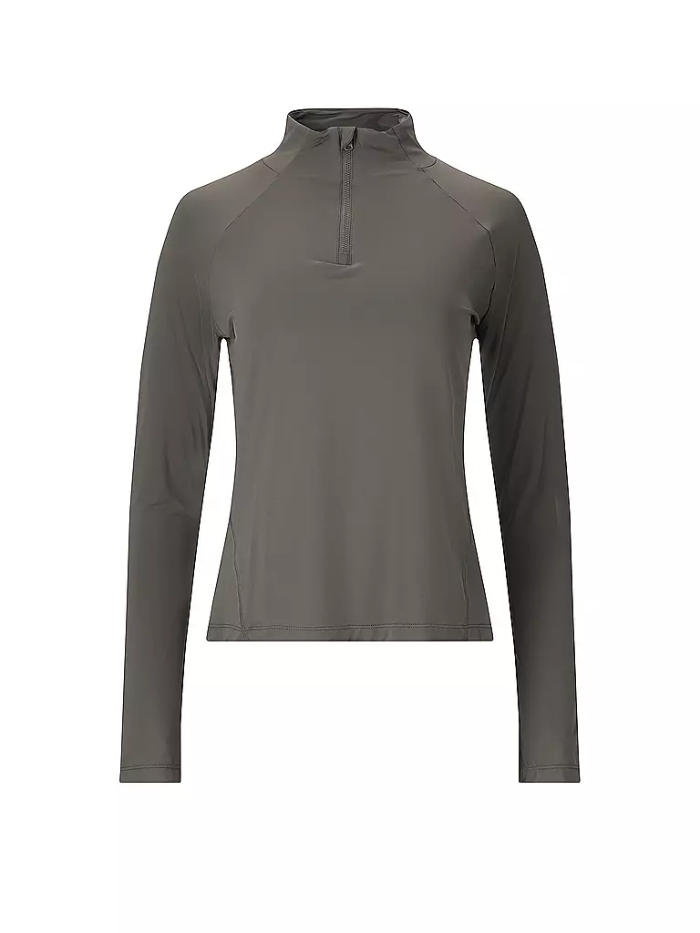 ATHLECIA | T-shirt de fitness pour femmes Grina 1/2 Zip | Olive