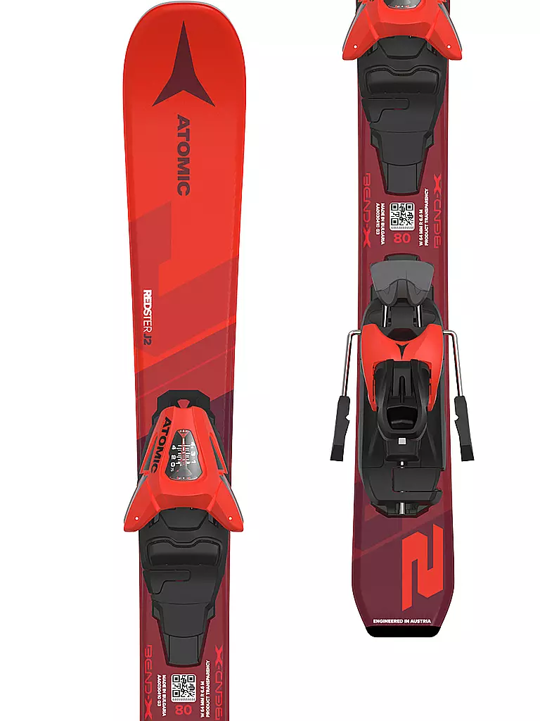 ATOMIC | Set de skis pour enfants Redster J2 + C5 GW | Rouge