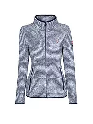 AULP | Veste polaire chinée en tricot pour femmes | Bleu foncé