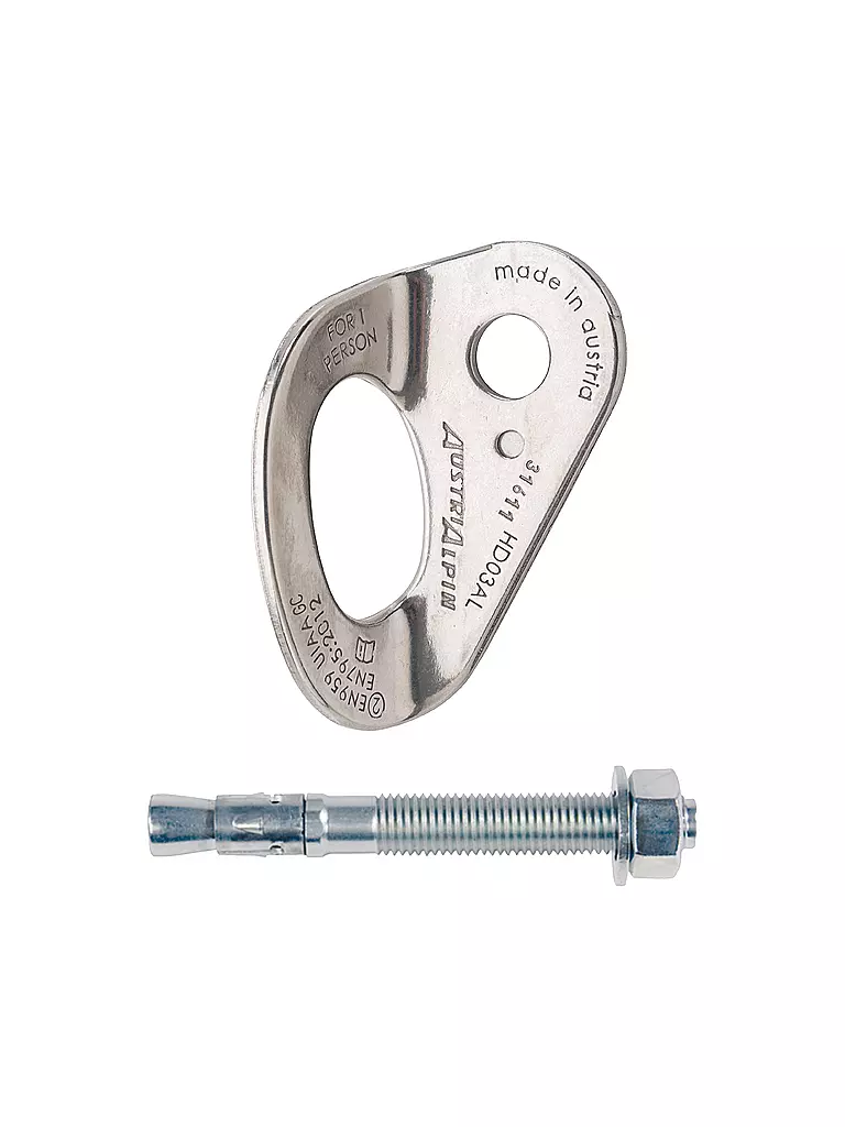 AUSTRIALPIN | Plaquette d'ancrage en acier inoxydable 316L | Aucune couleur