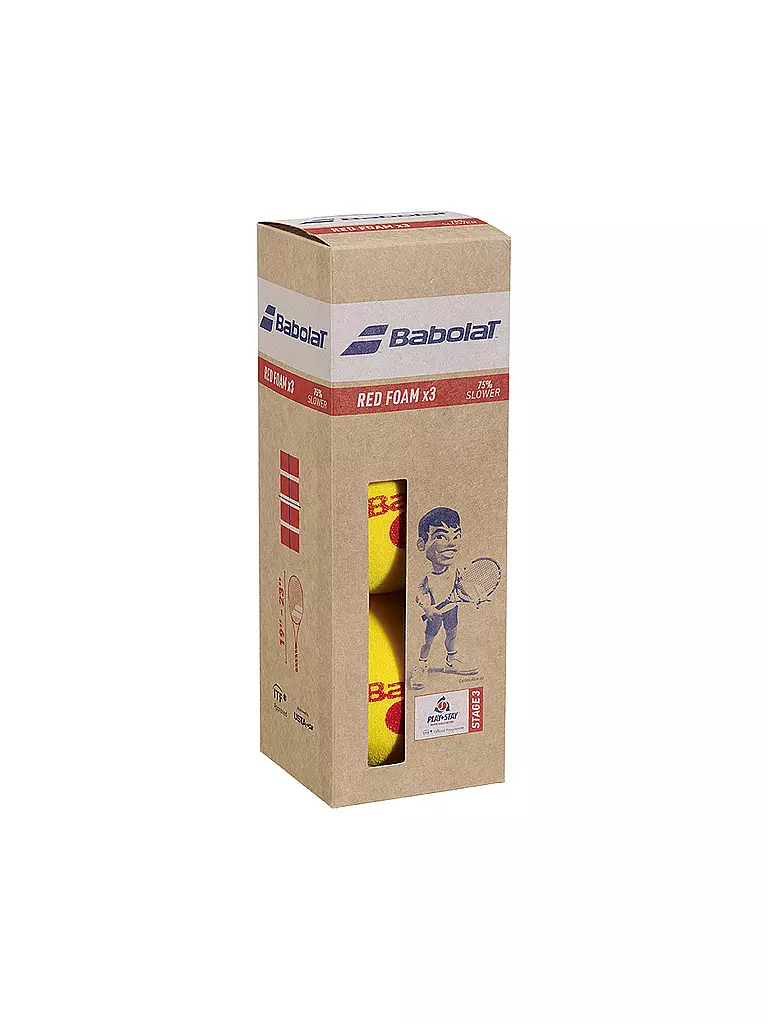 BABOLAT | Balles de tennis Red Foam 3 pièces | Jaune