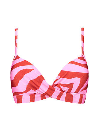 BEACHLIFE | Haut de bikini torsadé Pink Zebra pour femmes