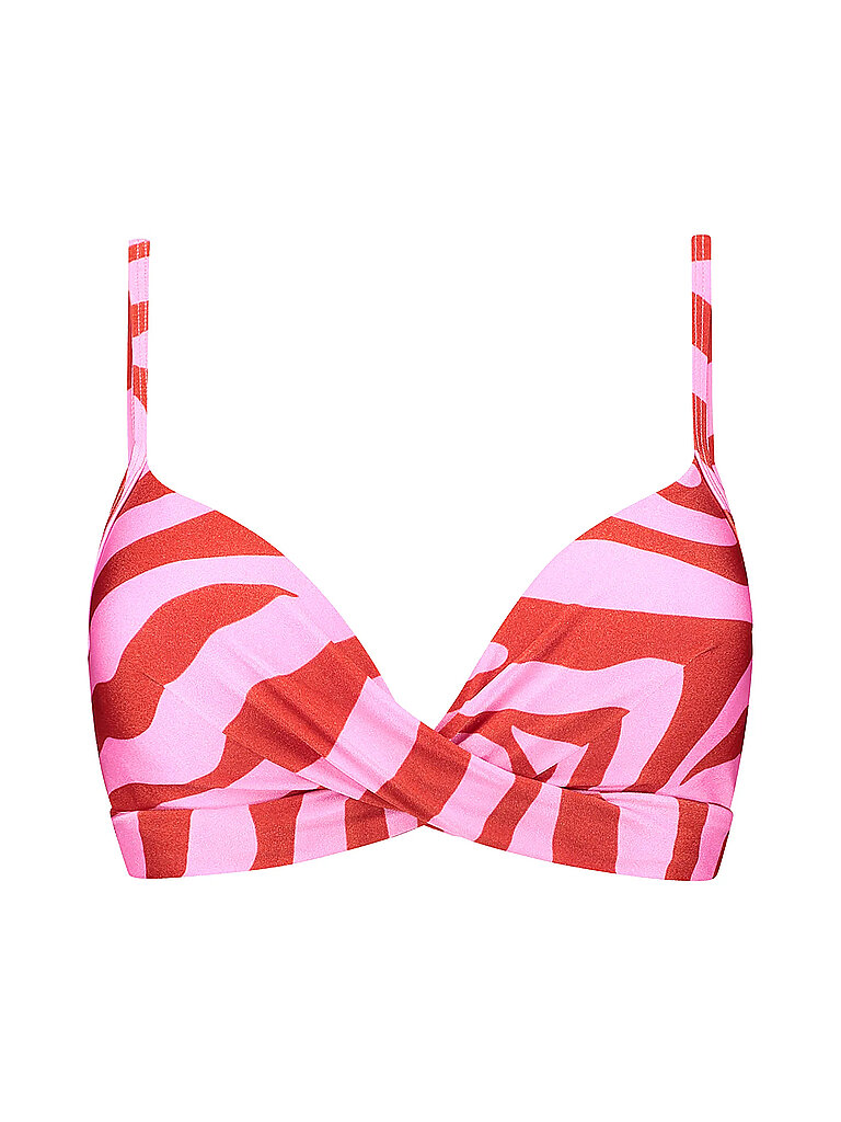 Haut de bikini torsadé Pink Zebras rose 40D