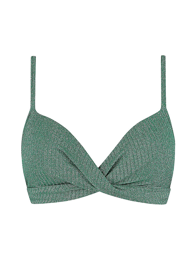 Haut de bikini twist vert foncé 42D