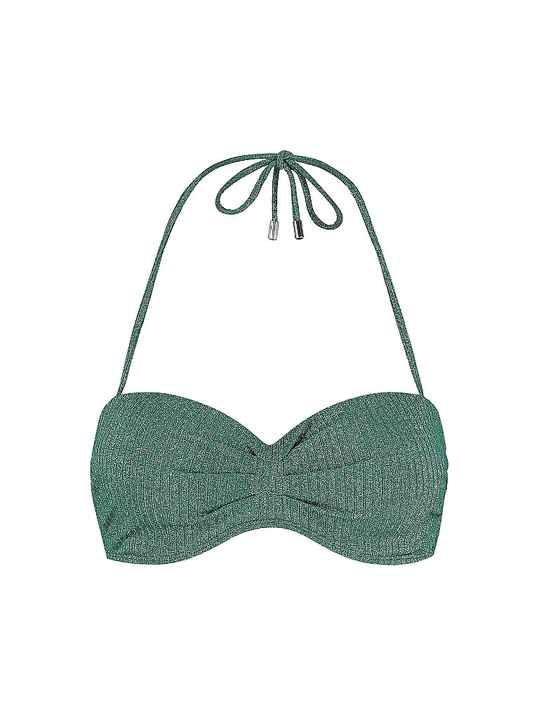 Damen Bikinioberteil Bandeau vert foncé 38D