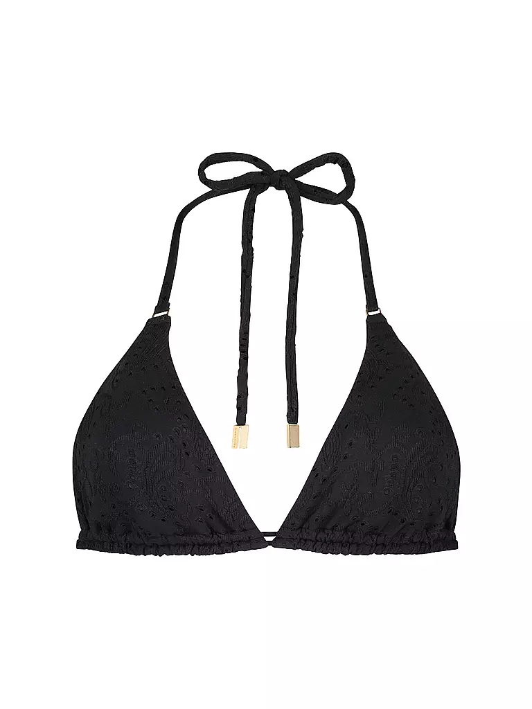 BEACHLIFE | Haut de bikini femme Black Embroidery | Noir