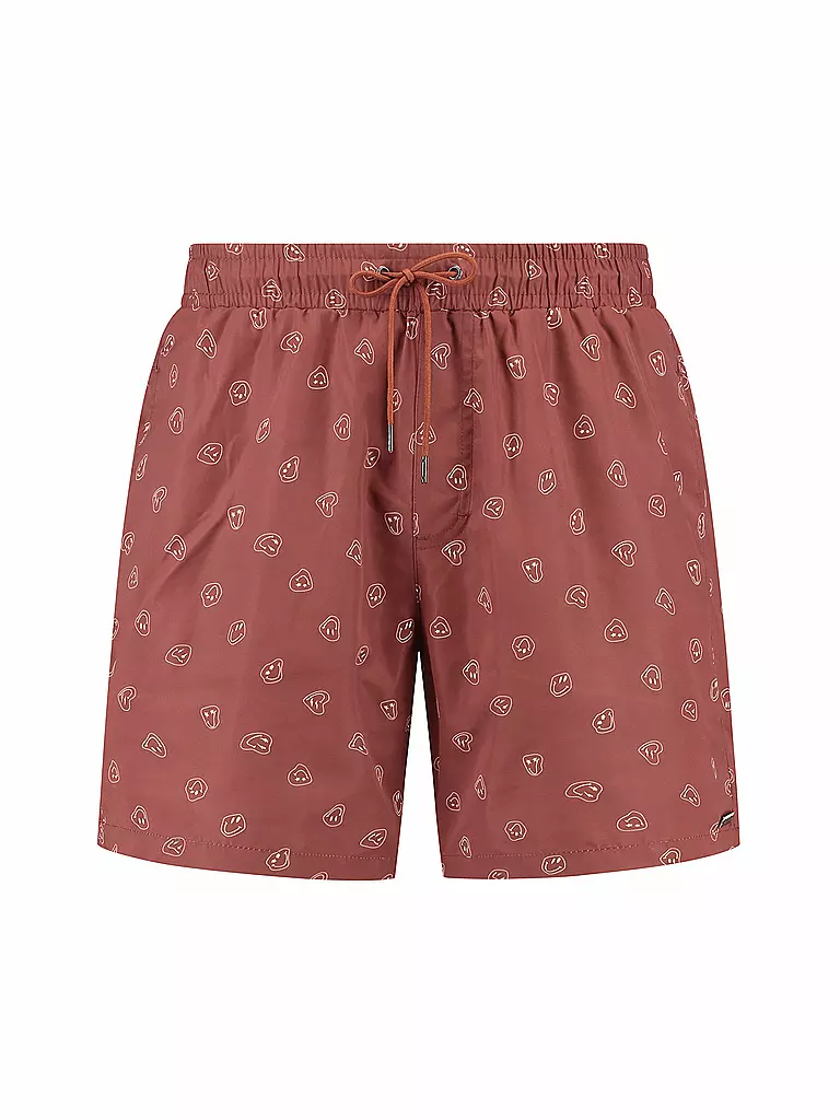 BEACHLIFE | Short de bain homme | Rouge foncé