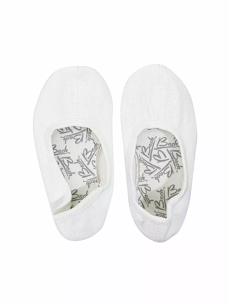 BECK | Chaussons de gymnastique basiques pour enfants | Blanc
