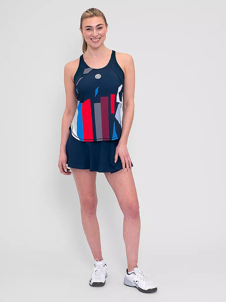 BIDI BADU | Débardeur de tennis New York pour femmes | Bleu foncé