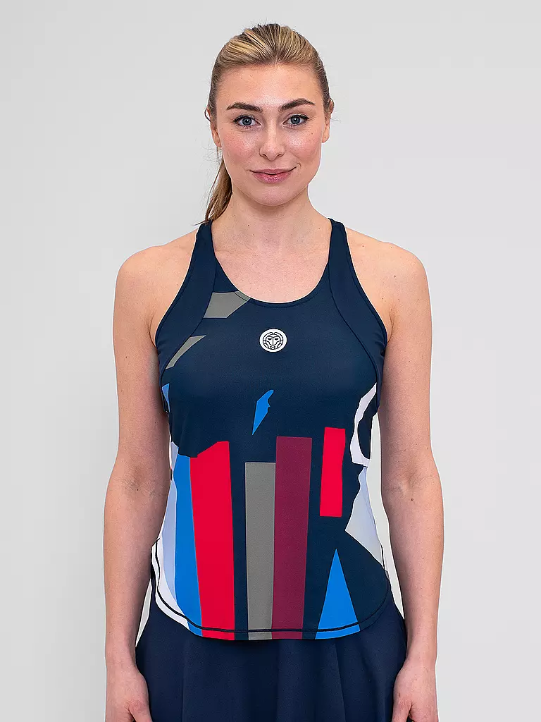 BIDI BADU | Débardeur de tennis New York pour femmes | Bleu foncé