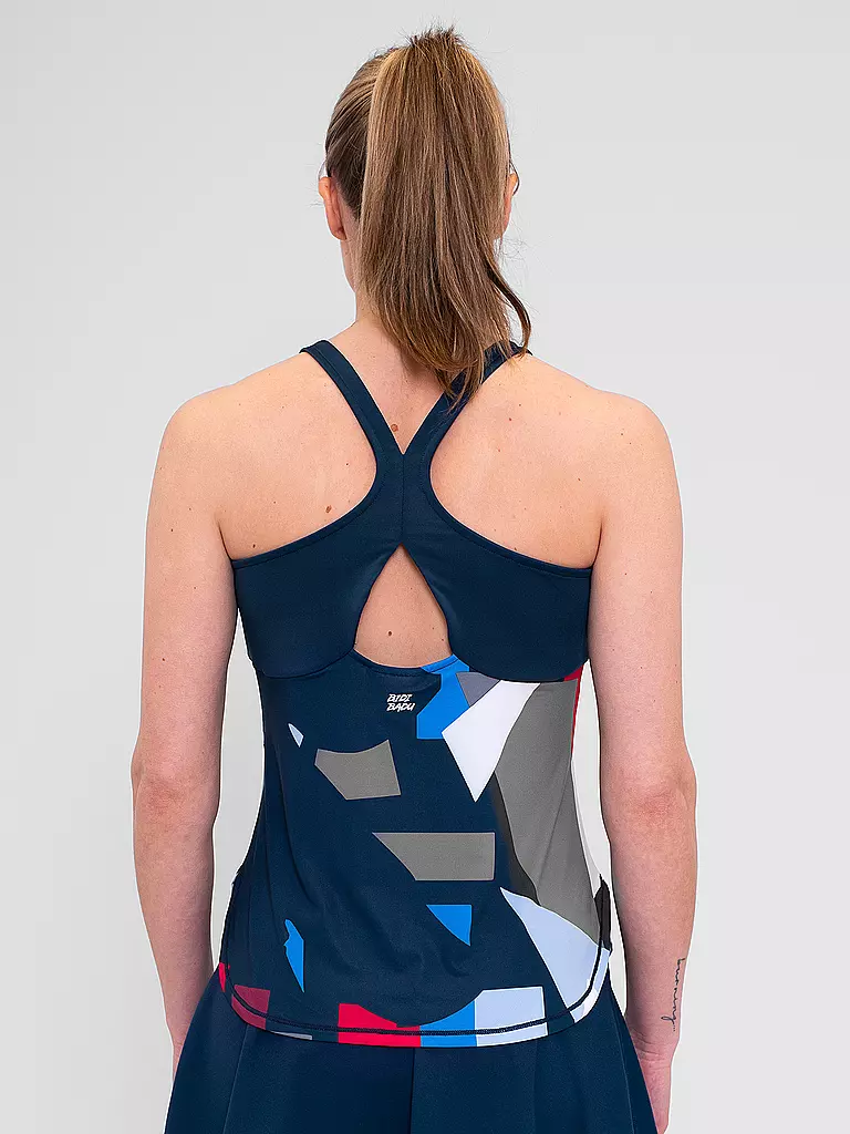 BIDI BADU | Débardeur de tennis New York pour femmes | Bleu foncé