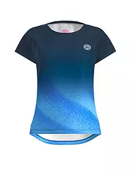 BIDI BADU | Damen Tennisshirt Beach Spirit Capsleeve | Bleu foncé