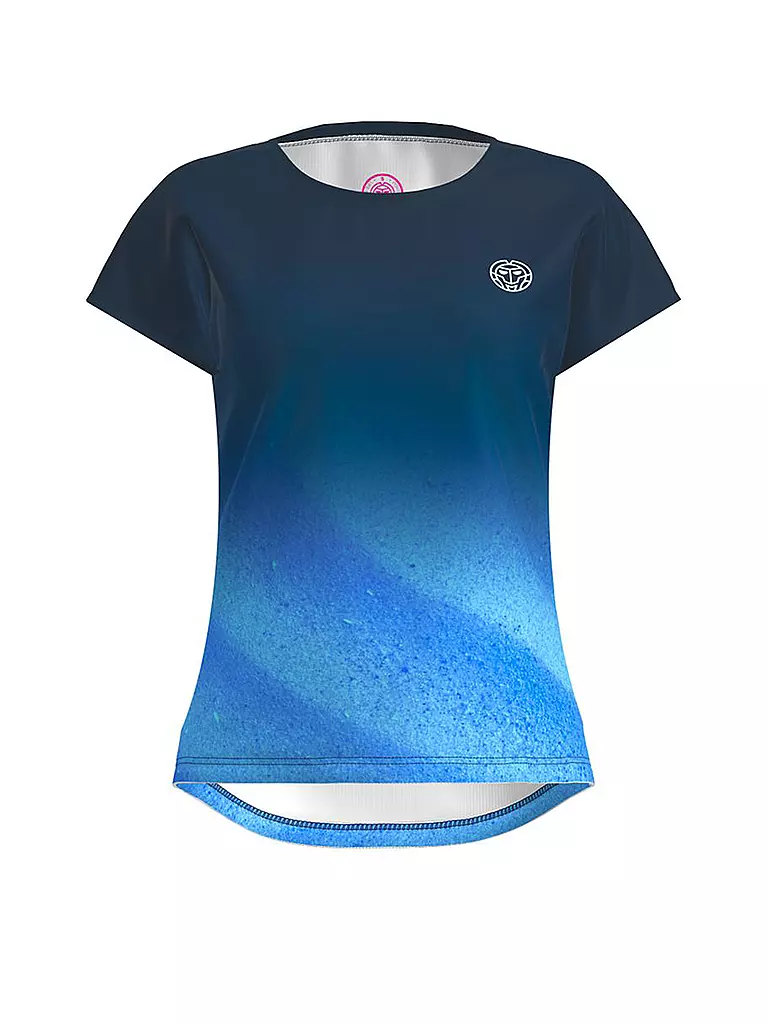 BIDI BADU | Damen Tennisshirt Beach Spirit Capsleeve | Bleu foncé