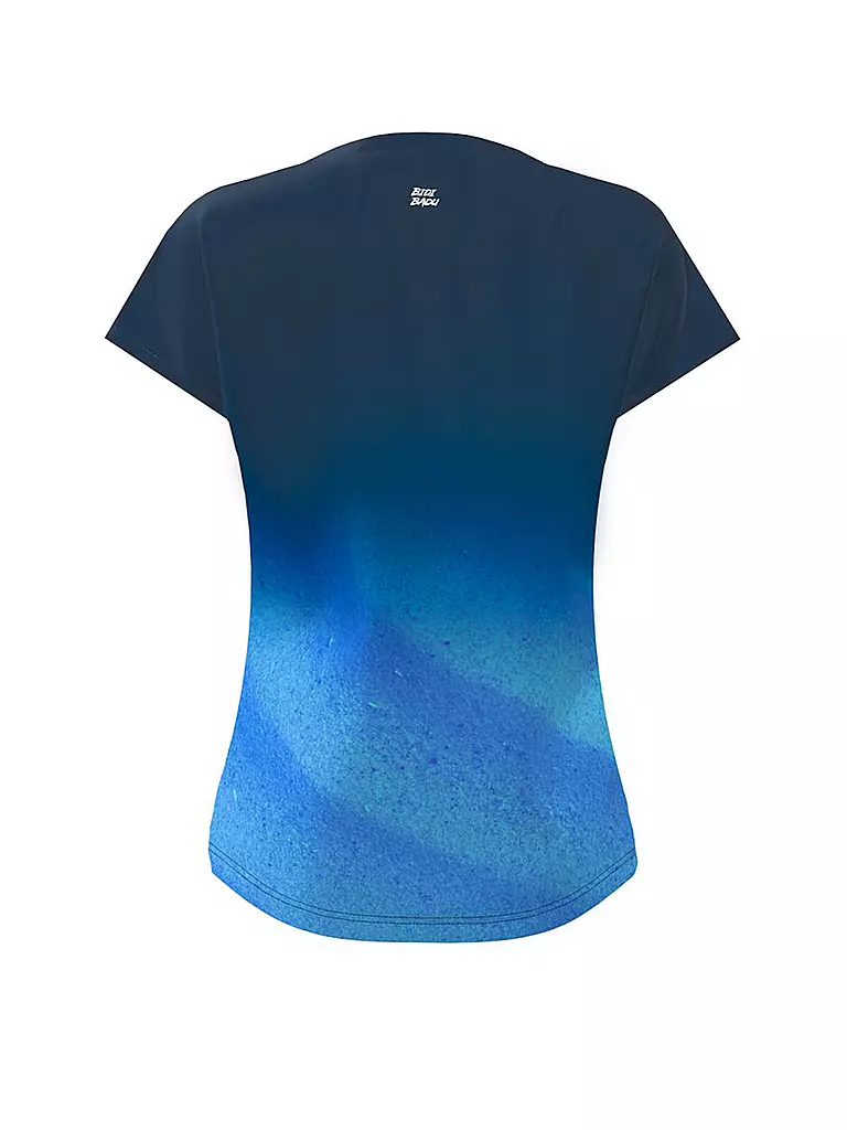 BIDI BADU | Damen Tennisshirt Beach Spirit Capsleeve | Bleu foncé