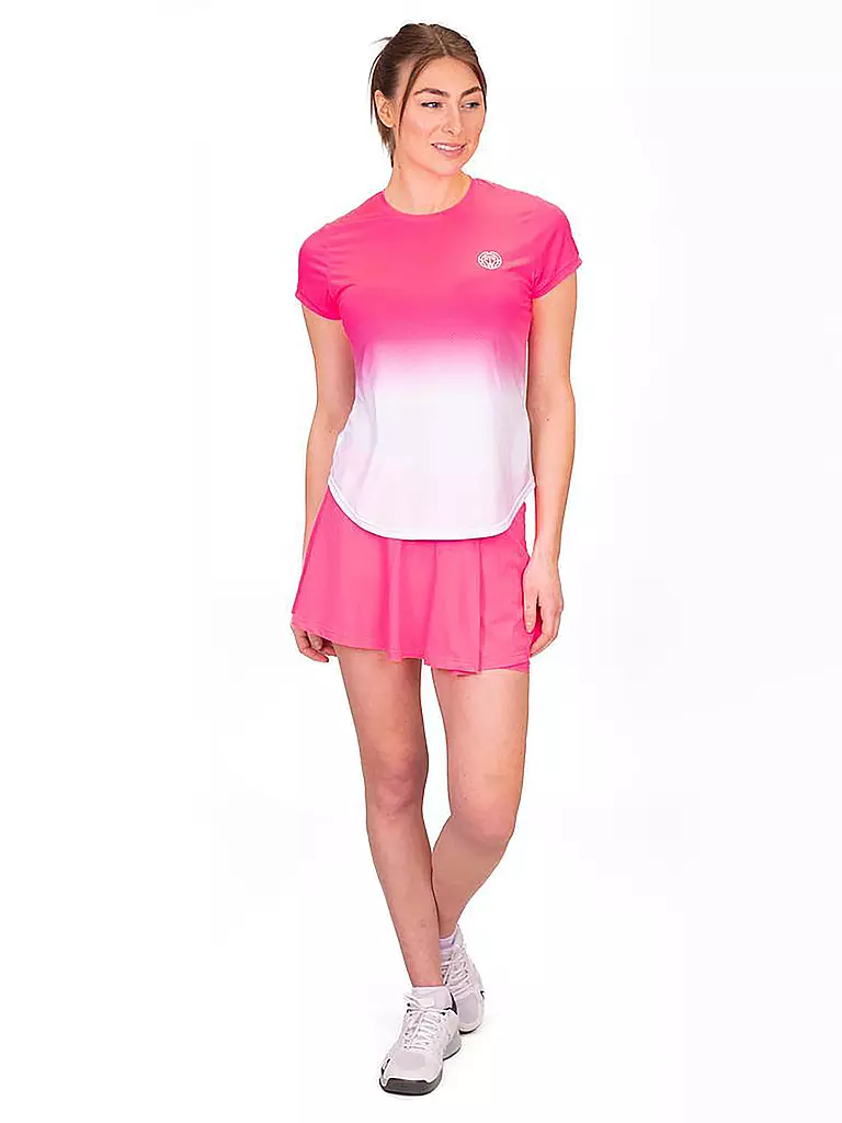 BIDI BADU | Damen Tennisskort Crew Wavy | Rose vif