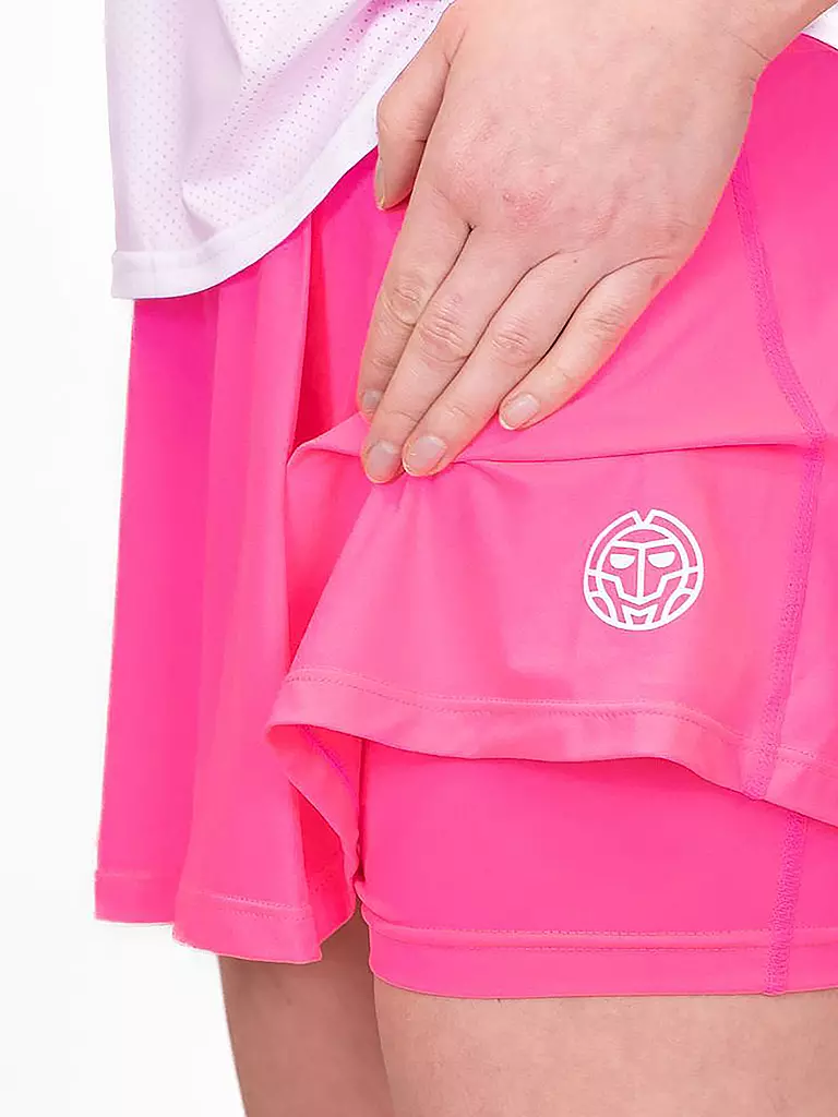 BIDI BADU | Damen Tennisskort Crew Wavy | Rose vif