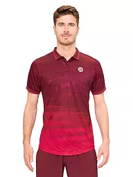 BIDI BADU | Herren Tennispolo Protected Leafs | Rouge foncé