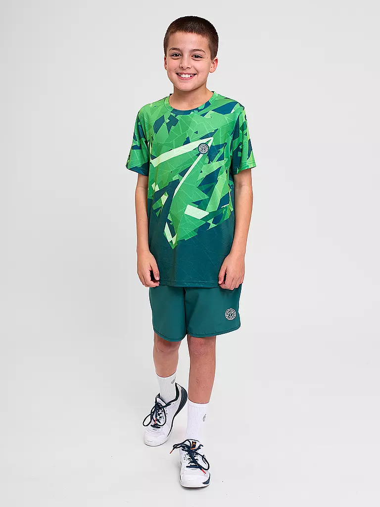 BIDI BADU | Jungen Tennisshirt Spike | Vert foncé