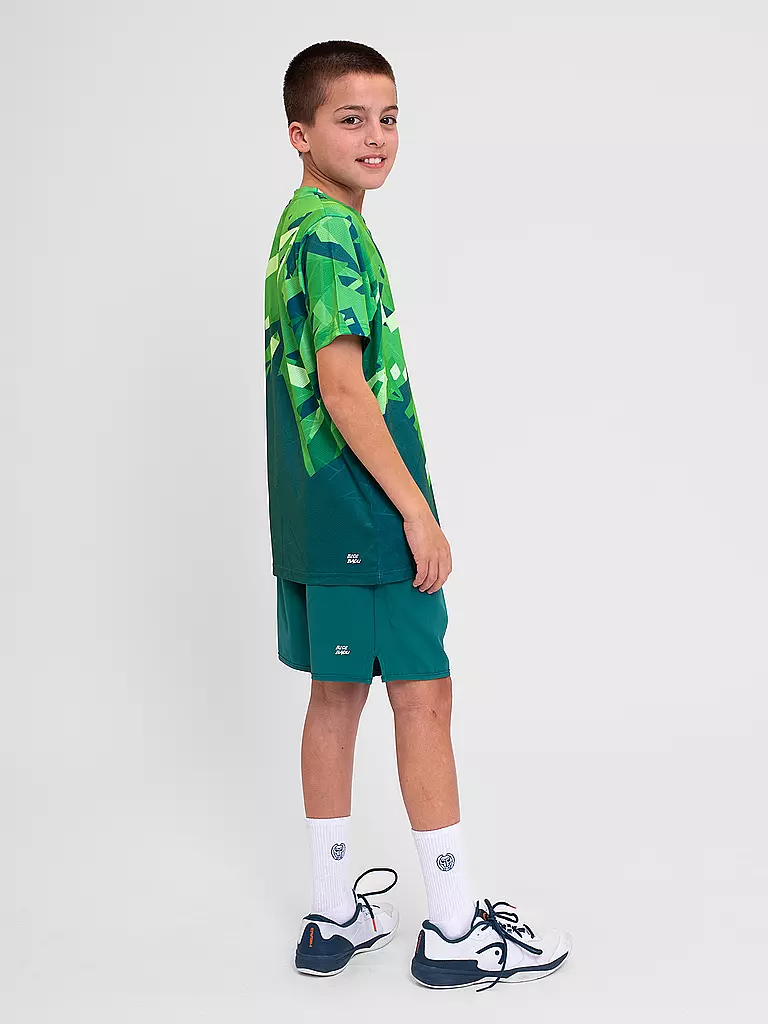 BIDI BADU | Jungen Tennisshirt Spike | Vert foncé