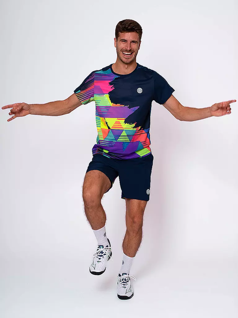 BIDI BADU | Short de tennis homme Kaleido 7 pouces | Bleu foncé