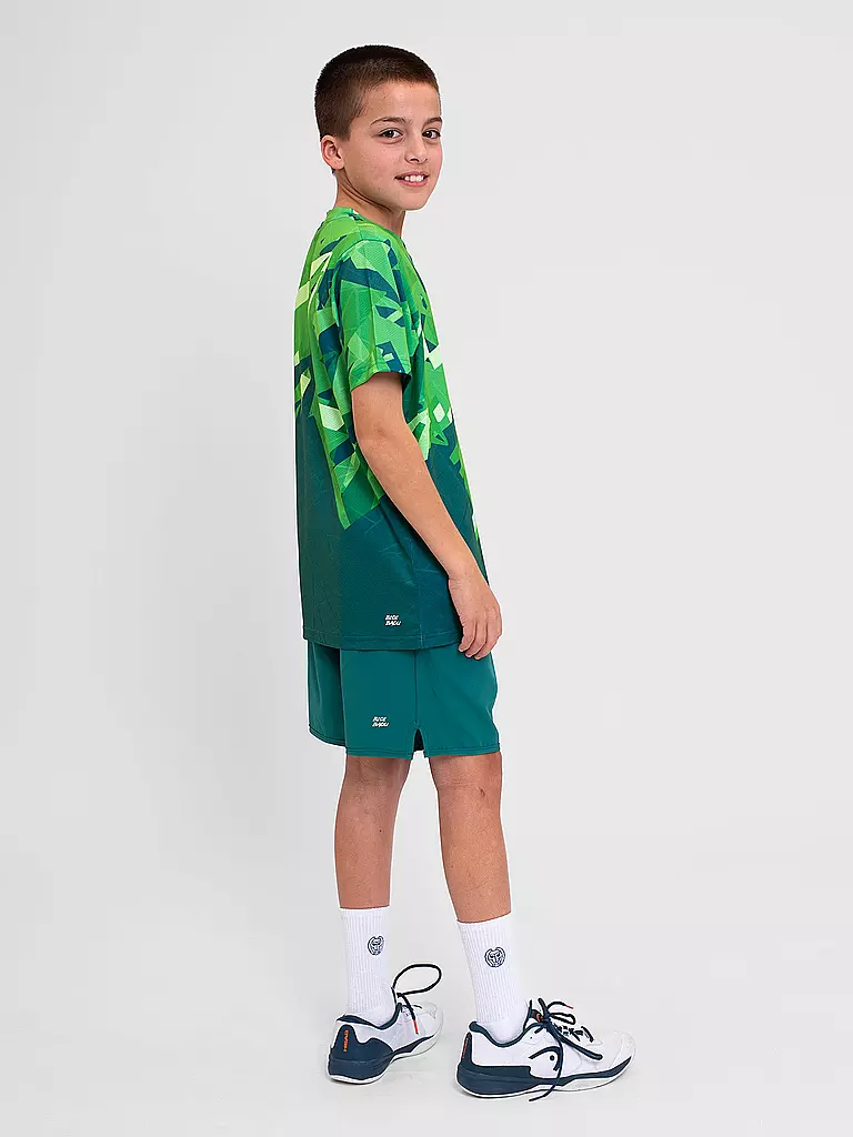 BIDI BADU | Short de tennis Spike pour garçons | Vert foncé
