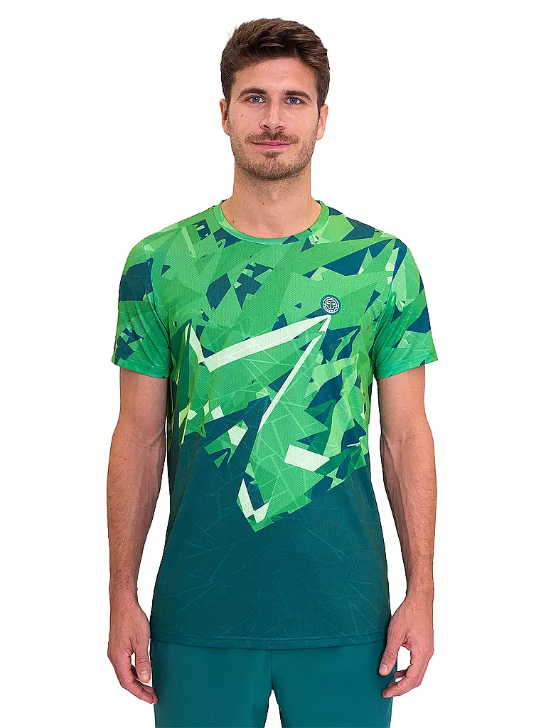 BIDI BADU | T-shirt de tennis homme Spike | Vert foncé