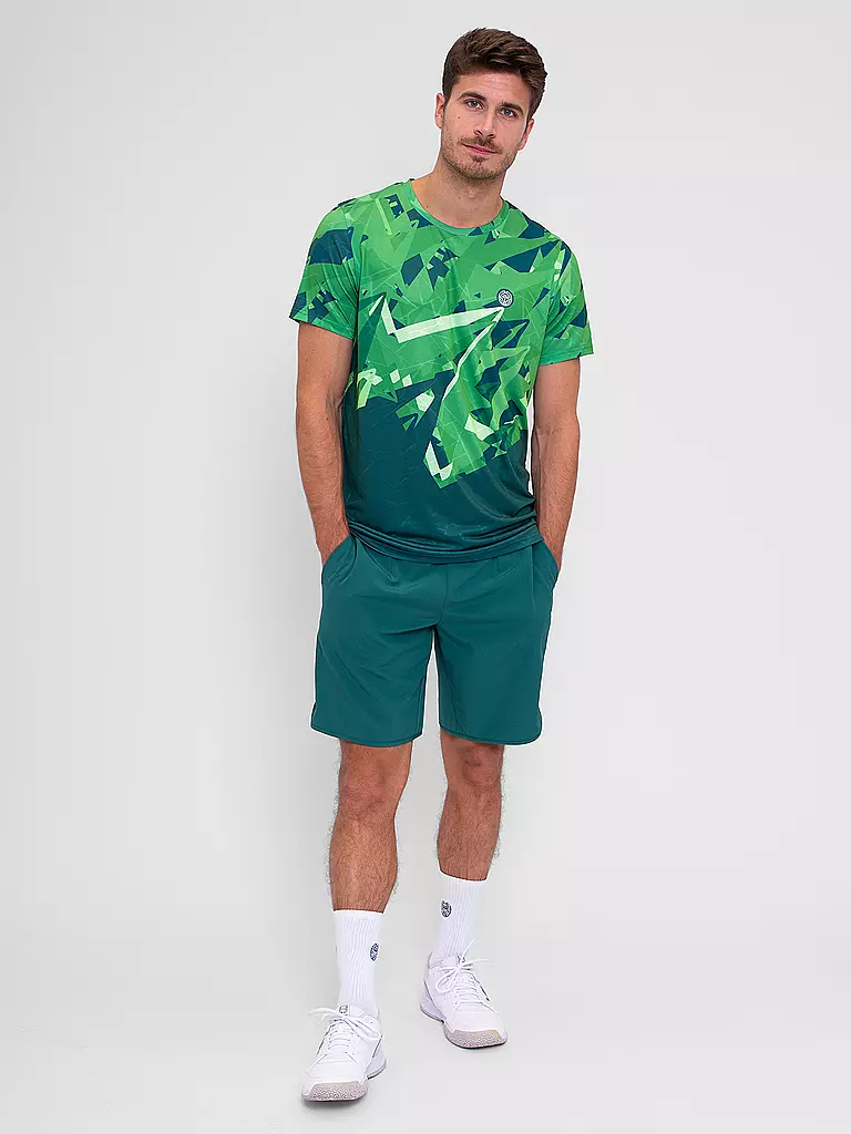 BIDI BADU | T-shirt de tennis homme Spike | Vert foncé