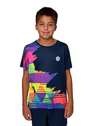 BIDI BADU | T-shirt de tennis Kaleido pour garçons | Bleu foncé