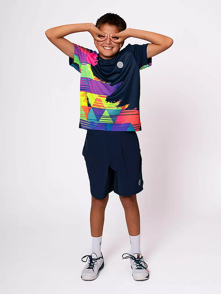 BIDI BADU | T-shirt de tennis Kaleido pour garçons | Bleu foncé