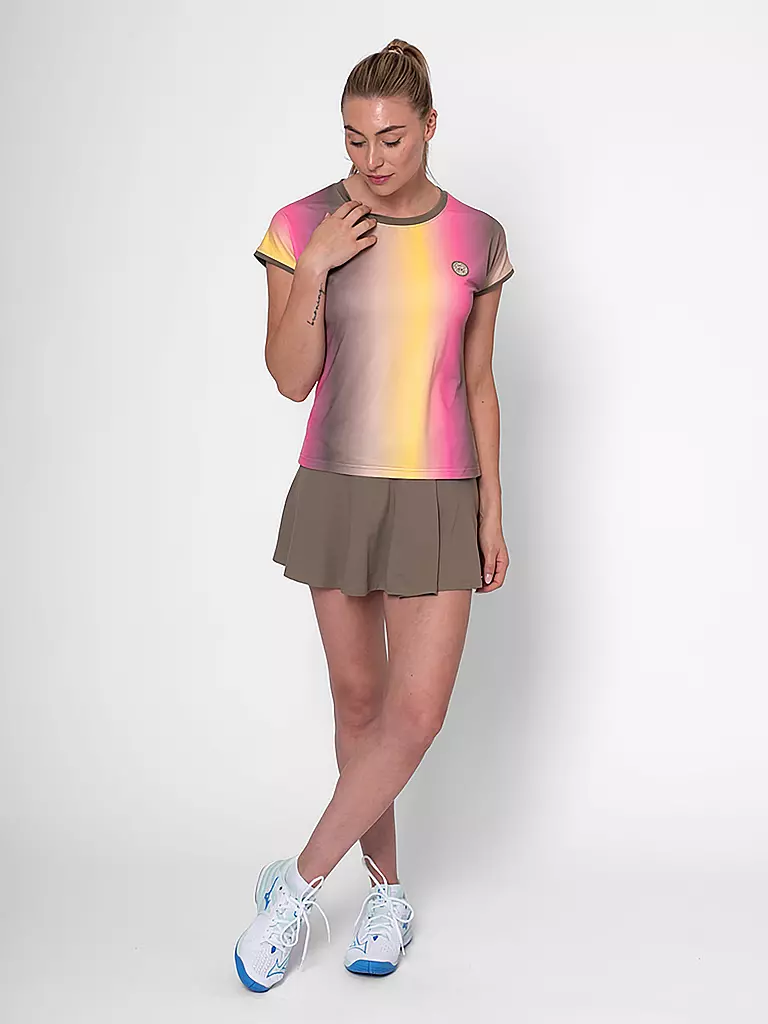 BIDI BADU | T-shirt de tennis ras du cou pour femmes | Multicolore