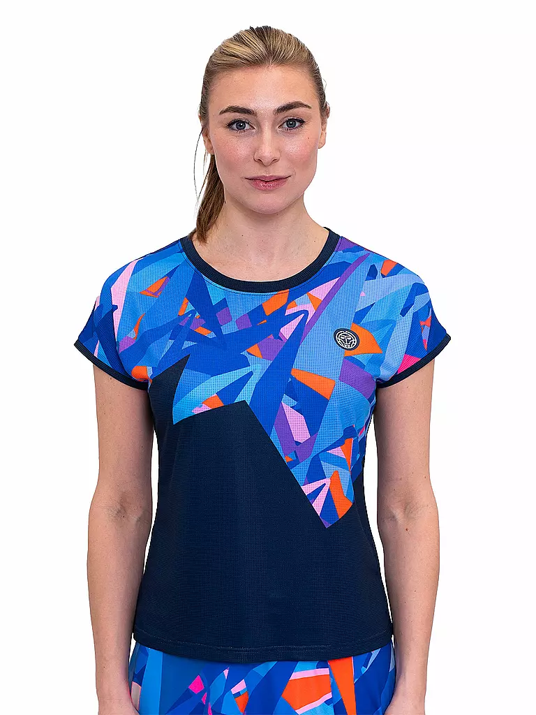 BIDI BADU | T-shirt de tennis Spike pour femmes | Bleu foncé