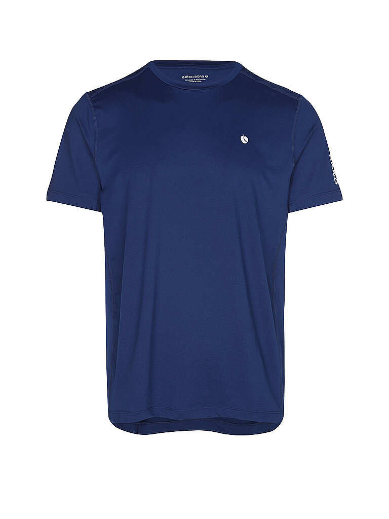 T-shirt de tennis Ace à empiècements en mailles bleu L