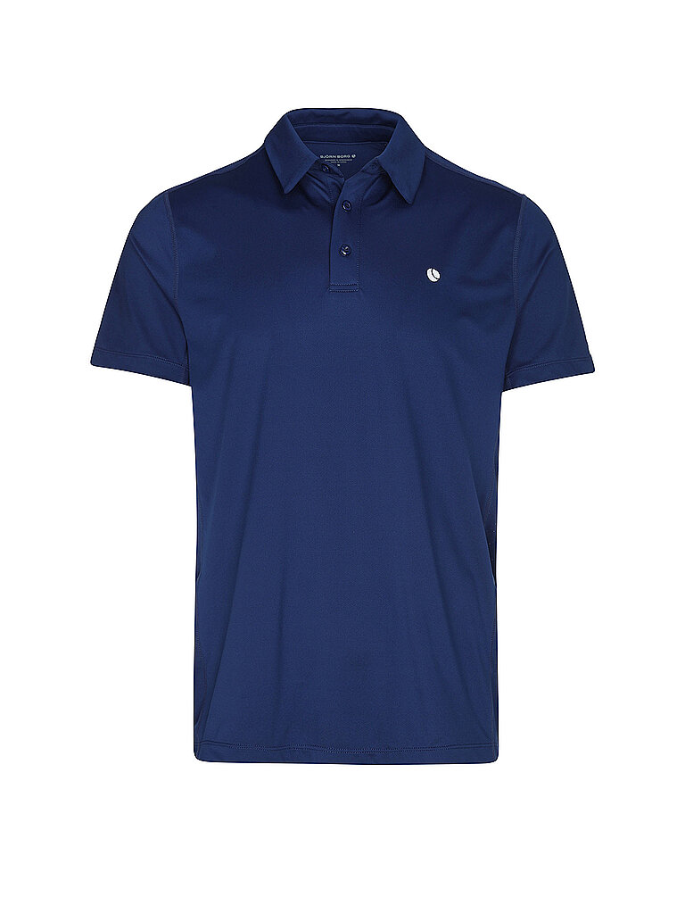 Polo de tennis Ace à empiècements en mailles bleu L
