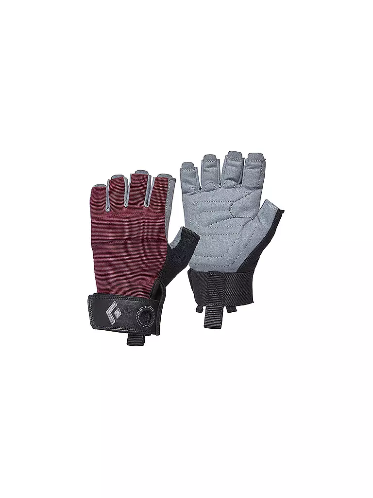 BLACK DIAMOND | Gants d'escalade Crag demi-doigts pour femmes | Rouge