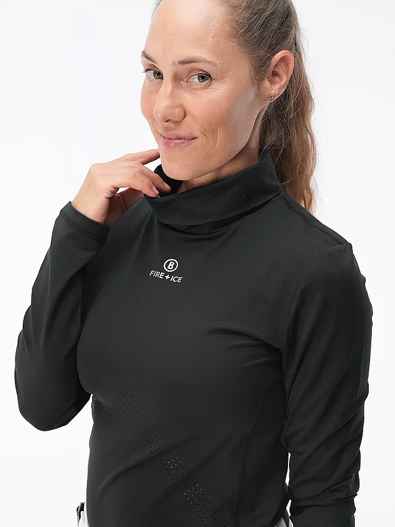 BOGNER FIRE+ICE | Damen Unterzieh Zipshirt Regan | Noir