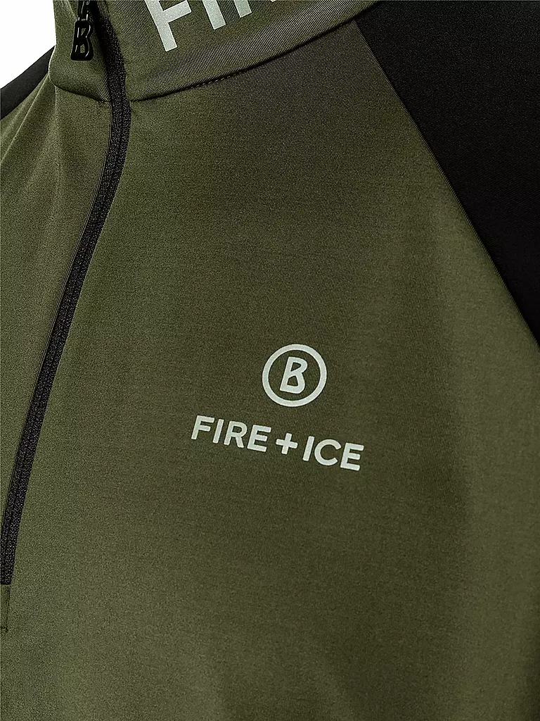 BOGNER FIRE+ICE | Sous-pull de ski zippé Berkan pour homme | Olive