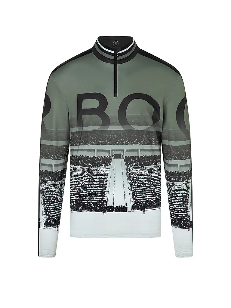 BOGNER | Sous-pull zippé homme Vert2 | Olive