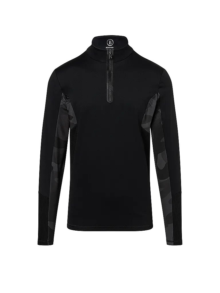 BOGNER | Zipshirt de sous-vêtement Florian pour hommes | Noir