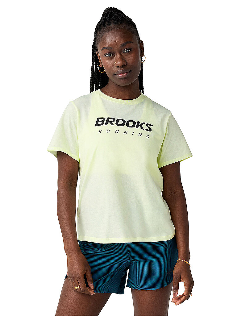 T-shirt de running graphiques jaune XS