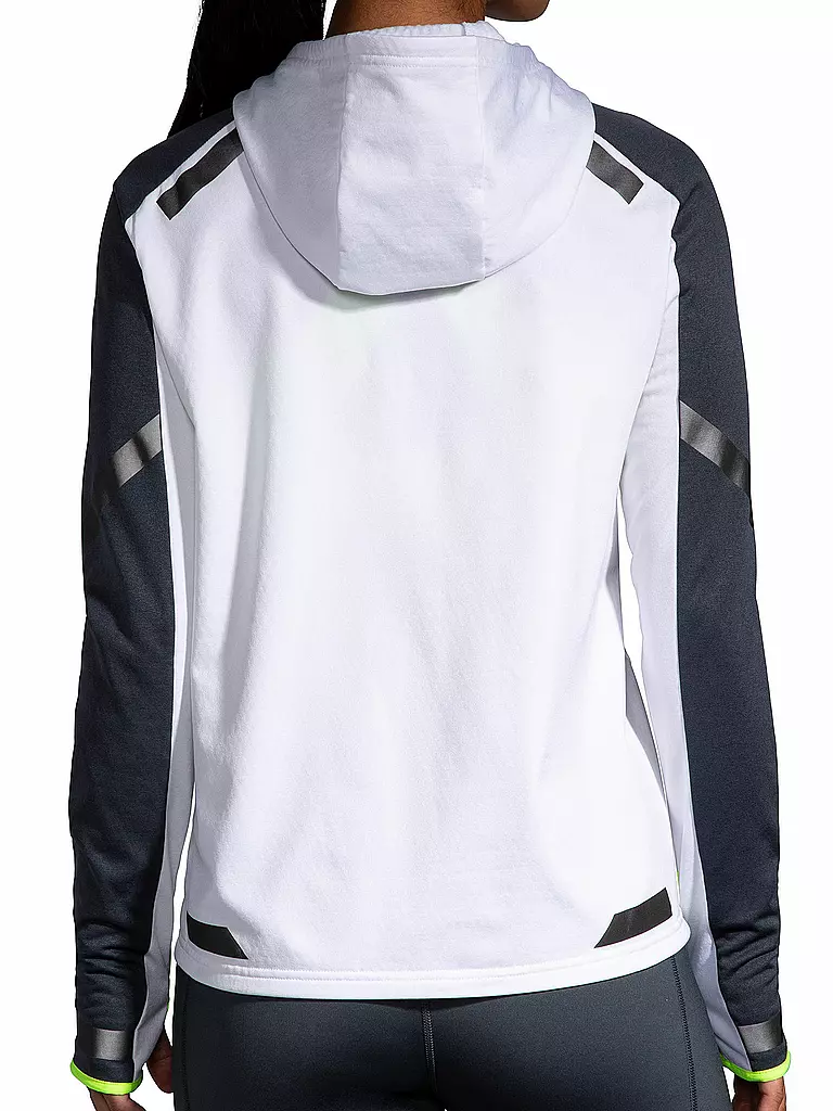 BROOKS | Damen Laufhoodie Run Visible Thermal | Blanc